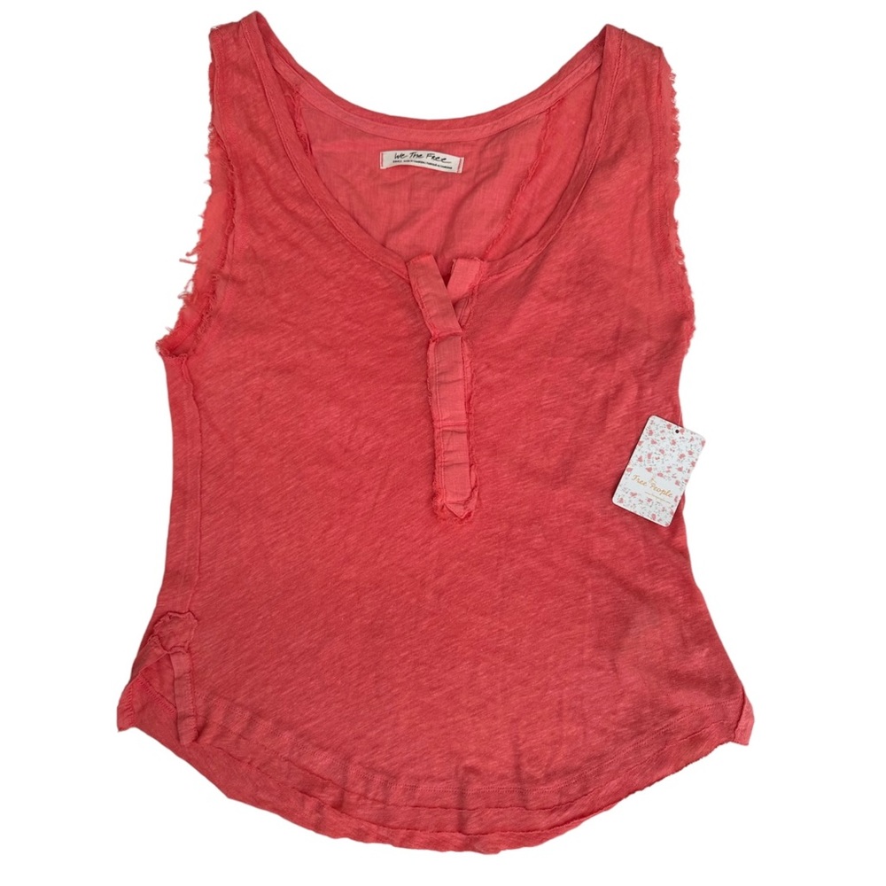 Free People We The Free Vacay Linen Tank Top Pixie Lightweight Small NWT